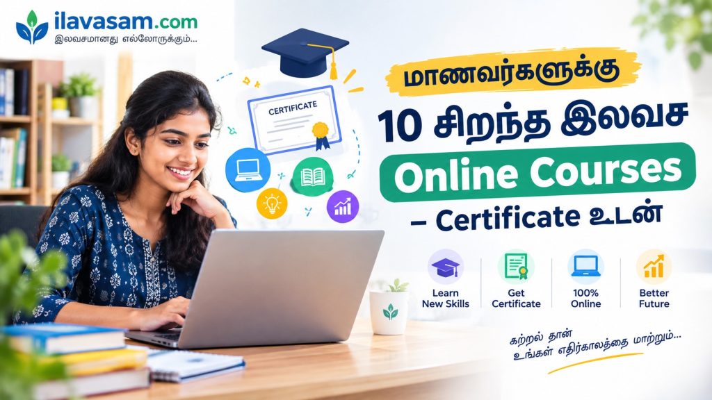 மாணவர்களுக்கு 10 சிறந்த இலவச Online Courses Certificate உடன்